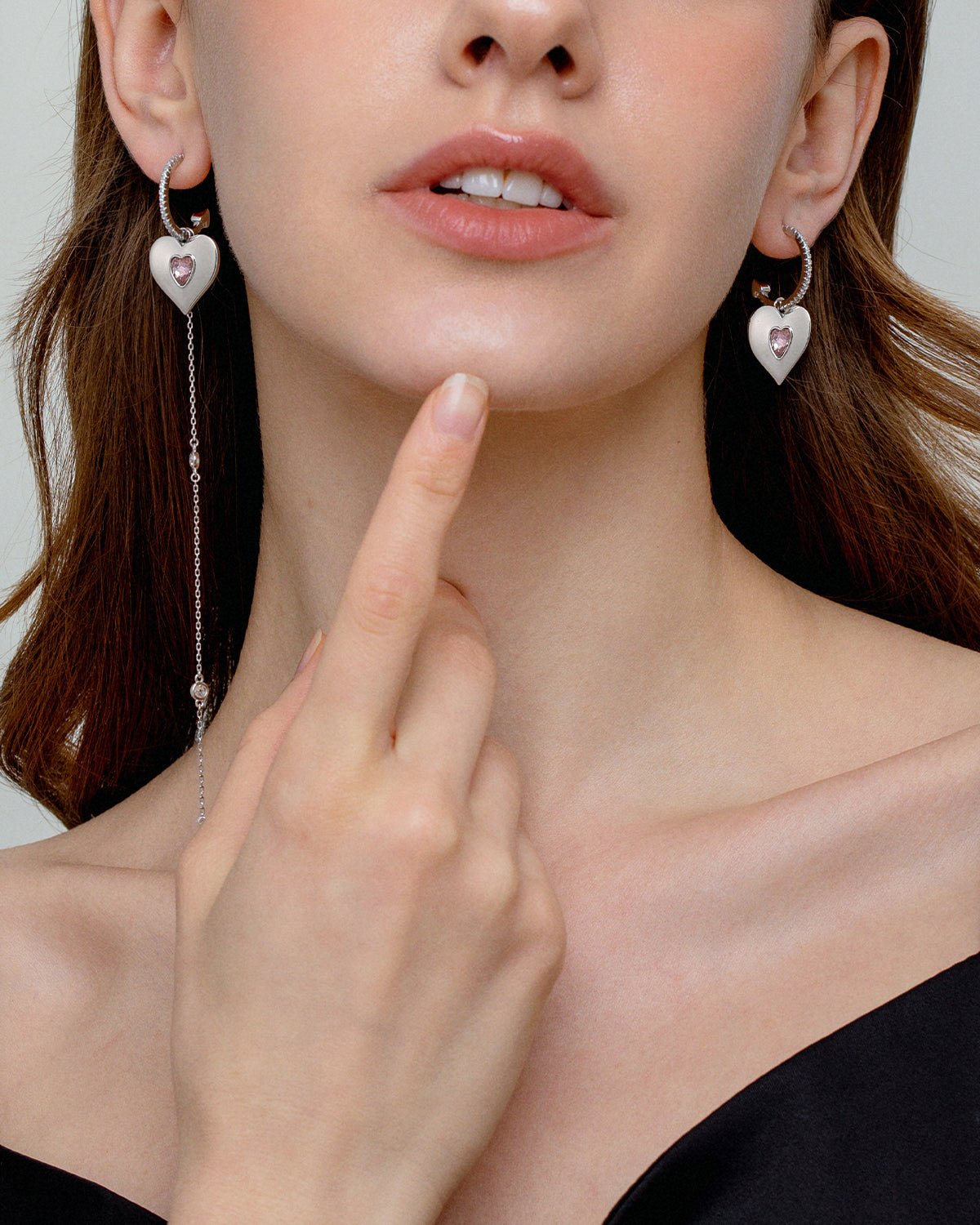 Irregular Heart Hoop Earrings