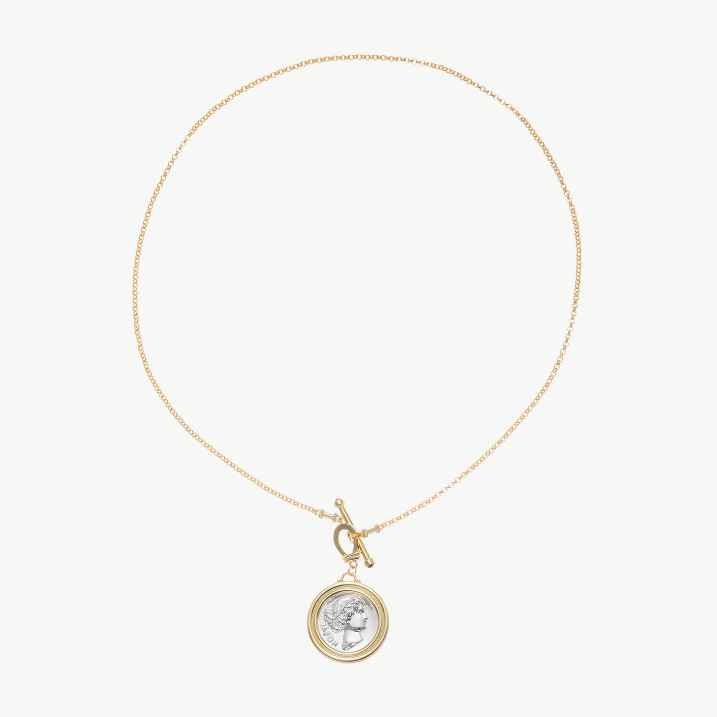 Vintage Roman Coin Pendant Necklace
