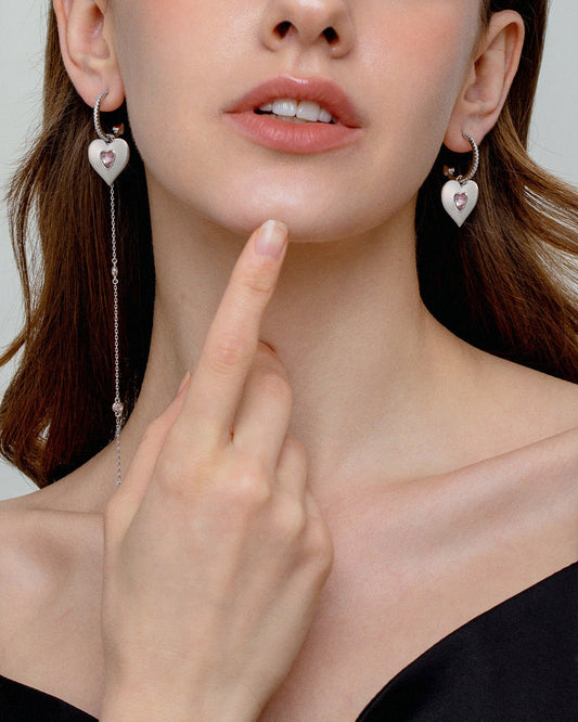 Irregular Heart Hoop Earrings