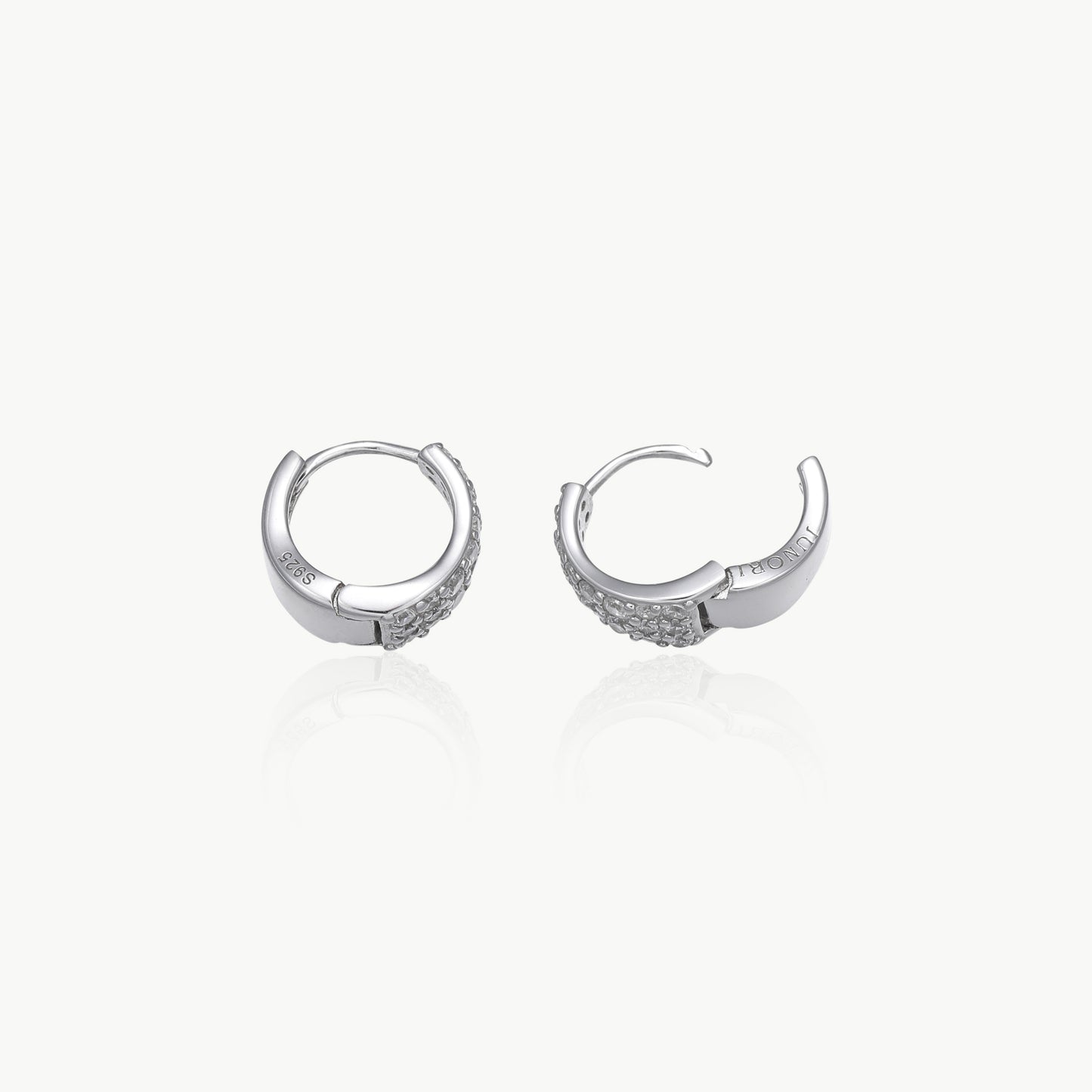 Minimal Zirconia Huggie Earrings