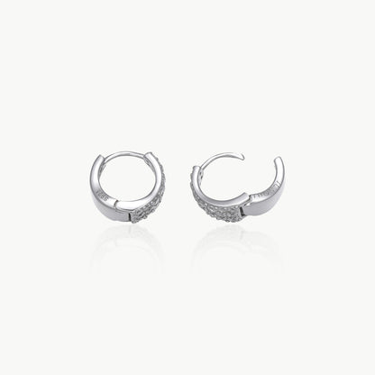 Minimal Zirconia Huggie Earrings
