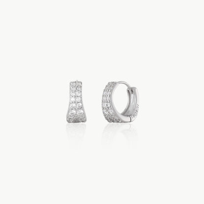 Minimal Zirconia Huggie Earrings