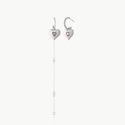 Irregular Heart Hoop Earrings